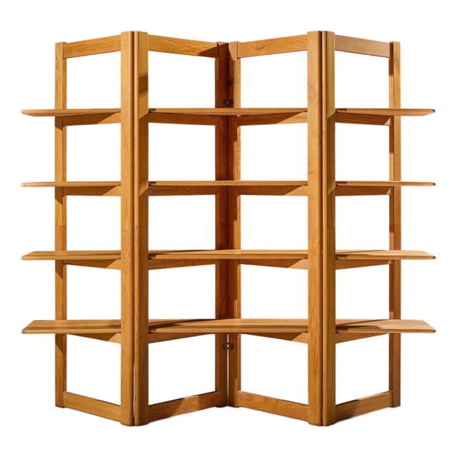 Kurt Østervig Style Mid Century Teak Bookshelf Room Divider For Sale