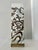 Bronze Vintage Mid-Century Japanese Hand-Painted Porcelain Square Sleeve Vase For Sale - Image 8 of 12