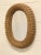Light Yellow Oval Mirror in Wicker and Bamboo, 1980s For Sale - Image 8 of 8