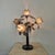 Metal Hollywood Regency Five-Light Lotus Flower Table Lamp in Smoked Glass, 1980s For Sale - Image 7 of 18