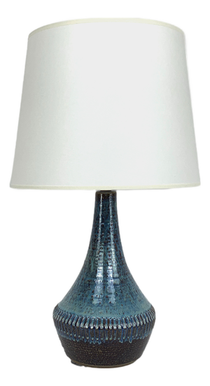 Blue Danish Ceramic Table Lamp from Søholm Stentøj, Denmark, 1960s