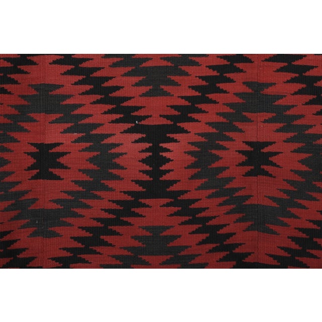 Turkish Geometric Kilim Rug 5'1'' X 6'9'' For Sale - Image 9 of 10