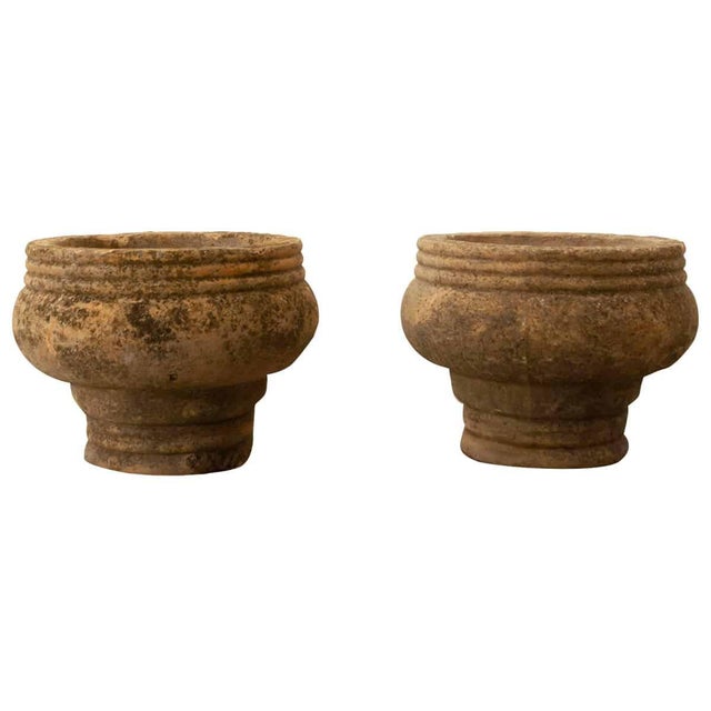 English 19th Century Heavy Terracotta Planters - A Pair For Sale - Image 9 of 9