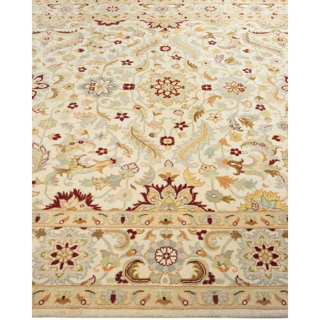 Solo Rugs Mogul, One-of-a-Kind Hand-Knotted Area Rug in Ivory, 6' 1" x 9' 2" For Sale - Image 4 of 8