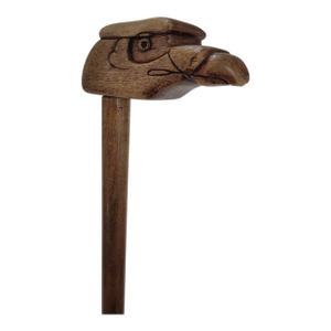 Carved Eagle Bust Walking Stick