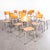 1960s French Stacking University Silver Slim Back Dining Chairs, Set of 13 For Sale - Image 5 of 11