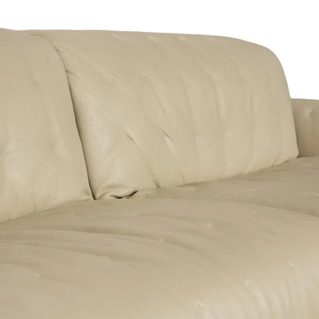 Cream Satelite 3-Seater Sofa in Cream Leather from Roche Bobois For Sale - Image 8 of 18