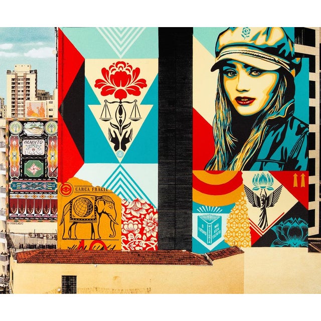 Shepard Fairey, Fragile Carga Mural, Lithograph For Sale - Image 4 of 8