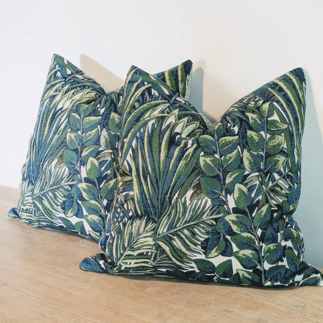 The House of Scalamandre Scalamandre Playa Jardin Outdoor Pillows - Set of 2 For Sale - Image 4 of 7
