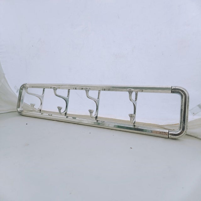 1930s Art Deco Brass Wall Coat Rack, 1930s For Sale - Image 5 of 12
