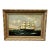 Antique Original Large Oil Painting (Unsigned) of a 3-Masted Clipper Ship - Framed For Sale
