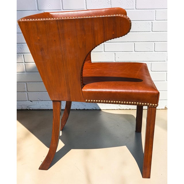 Frits Henningsen Rare Frits Henningsen Art Deco Cuban Mahogany Armchair c.1933 For Sale - Image 4 of 6