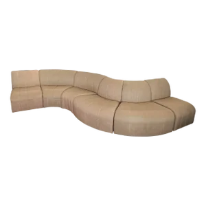 1970 Modular Serpentine Camel Sectional by Thayer Coggin