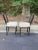Chic Pair of newly upholstered Hollywood Regency Style Side Chairs.