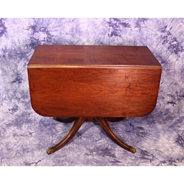 Antique Drop Leaf Table with Lion Pull | Chairish