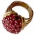Modern 1960s 14K Gold and Pave Rubies Bombe Cocktail Ring For Sale - Image 3 of 8