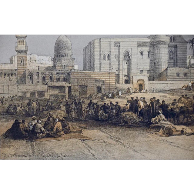 "Entrance to the Citadel Cairo": David Roberts ' 19th C. Hand Colored Lithograph, 1849 For Sale In San Francisco - Image 6 of 12