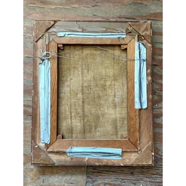 Vintage Boho Original Oil Portrait on Canvas For Sale - Image 4 of 6