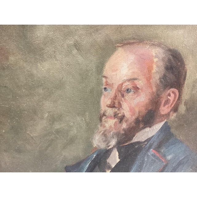 Lois Rohmer Portrait of a Man Oil on Canvas Signed Dated 1894 For Sale In New York - Image 6 of 8