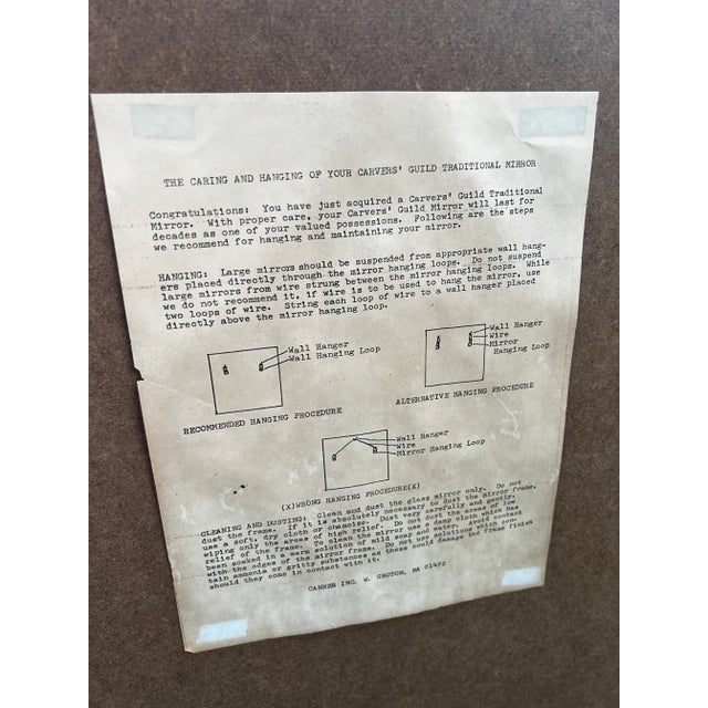 Mid-Century Chinoiserie Giltwood Faux Bamboo Large Mirror For Sale - Image 4 of 8