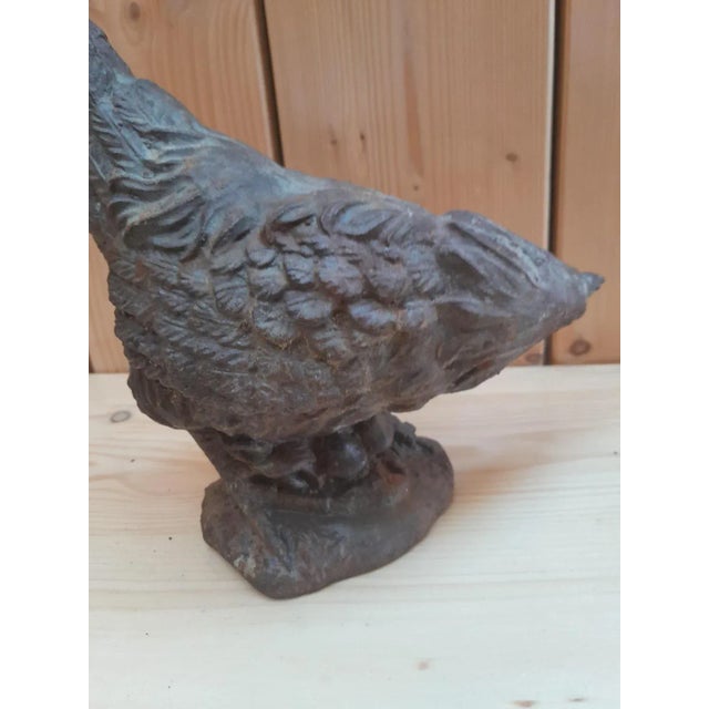 Decorative Cast Iron Garden Chicken For Sale - Image 6 of 7
