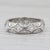 Vintage Diamond Wedding Anniversary Band Platinum Size 6.25 Stackable Ring For Sale - Image 4 of 7