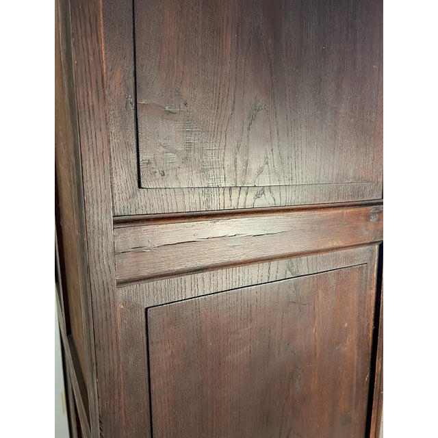 Antique French Provincial Carved Oak Bonnetière Cabinet For Sale In Sacramento - Image 6 of 14