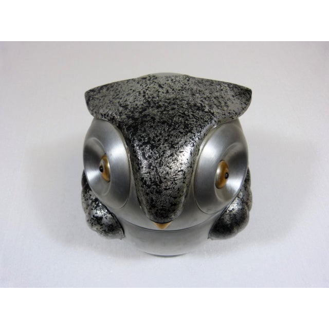 Black Italian Owl Ice Bucket, 1960s For Sale - Image 8 of 12