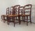 This beautiful set of six are from the 60s - 70s. They are all hand built with oak wood, rush seats, and hand carved...