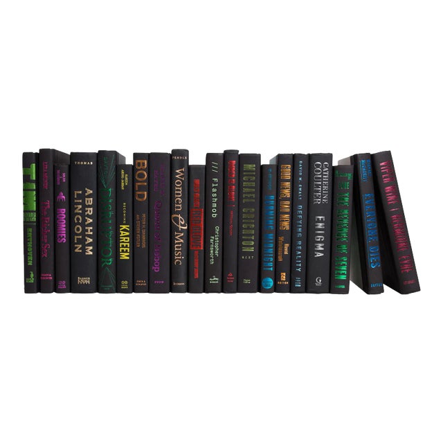 Decorative Books - Onyx & Metallic Books - Black Books By The Foot For Sale
