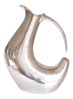 Vintage Silver Deco-Style Carafe of Italian Craftsmanship 800 Silver