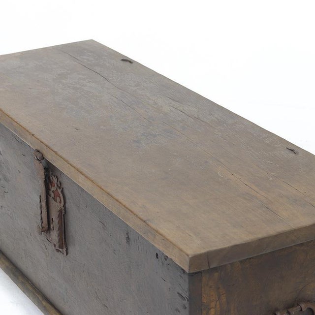Contemporary Antique Spanish Rustic Farmhouse Chest For Sale - Image 3 of 18