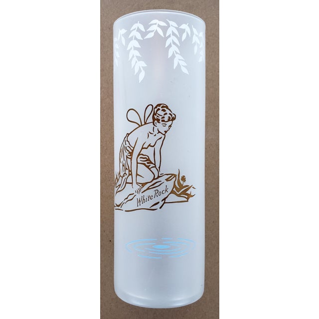 1950s White Rock Fairy Frosted Ice Tea Glasses by Libbey Set of 4