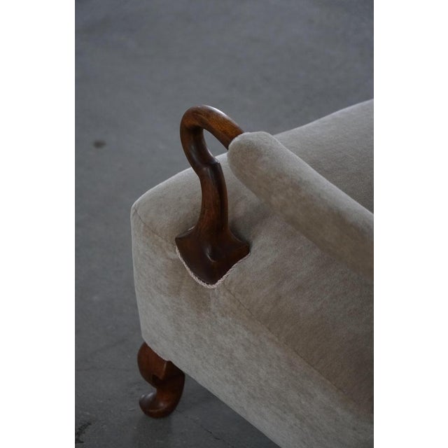 Antique Danish Armchairs in Velvet, 1920s, Set of 2 For Sale - Image 15 of 18