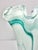 Italian Contemporary Murano-Style Italian Sea Green Blue Ruffled Swirl Tall Vase For Sale - Image 3 of 8
