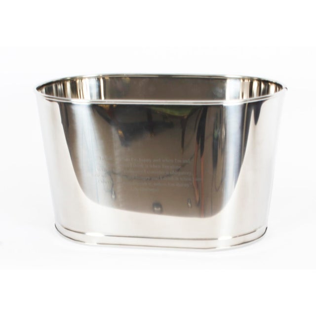 Vintage Silver-Plated Wine Cooler, 1990s For Sale - Image 6 of 12