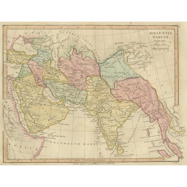 Antique Map of the Ancient Middle East and India Wilkinson Orientis Tabula, 1807 For Sale - Image 4 of 10