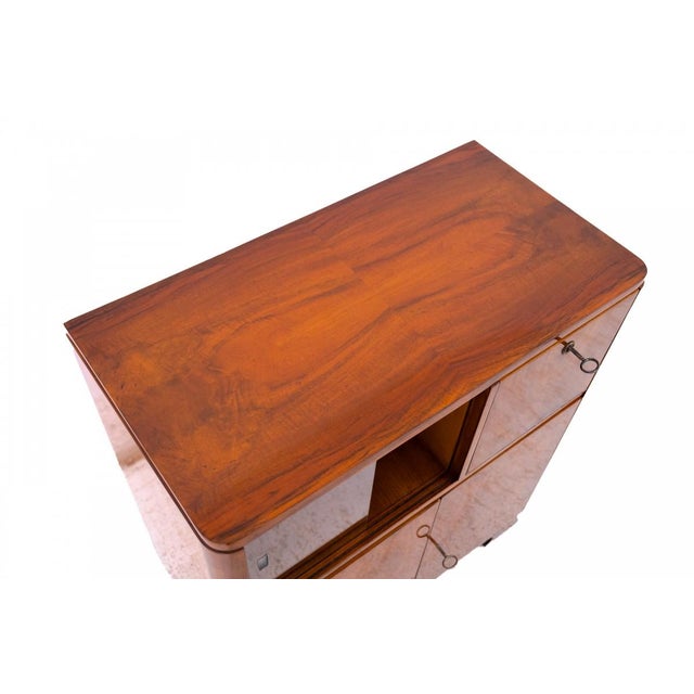 Wood Art Deco Chest of Drawers, Poland, 1940s For Sale - Image 7 of 10