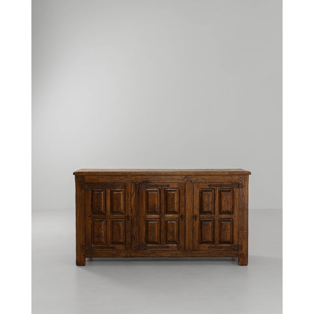 1970s French Baroque Oak Buffet With Iron Hardware For Sale - Image 16 of 18