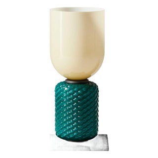 Ficupala Table Lamp in Marble Base and Blown Glass from Cassina For Sale