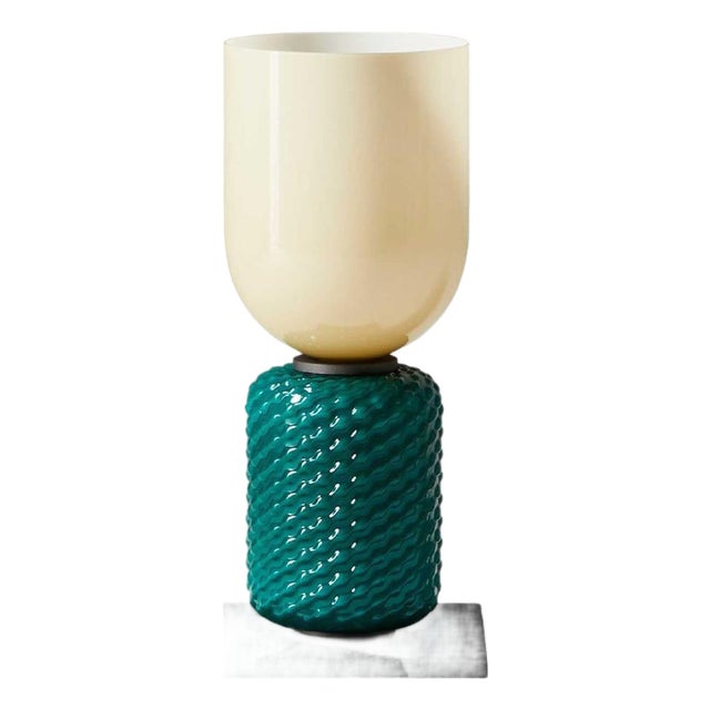 Ficupala Table Lamp in Marble Base and Blown Glass from Cassina For Sale