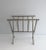 Jacques Adnet 1970 Nickel Magazine Rack Imitation Bamboo in the Style of Jacques Adnet For Sale - Image 4 of 11
