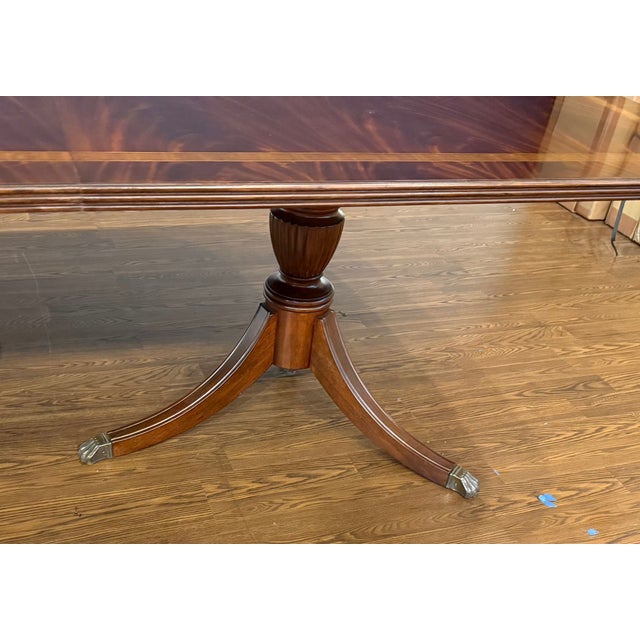 Georgian Style Mahogany Dining/Banquet Table by Leighton Hall - Showroom Sample For Sale - Image 17 of 18