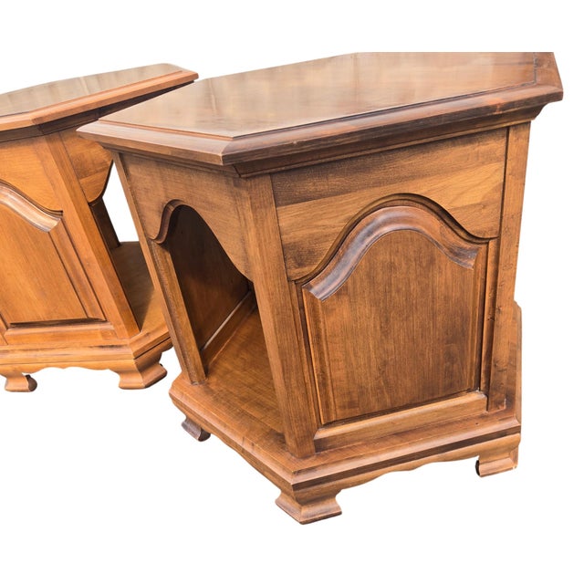 Boho Solid Rock Maple Nightstands- A Pair For Sale - Image 13 of 14