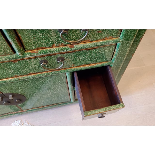 Chinese Neiman Marcus Solid Elm 9-Drawer "Zhang" Sideboard With Marble Top by David & Daniel Design For Sale - Image 3 of 9