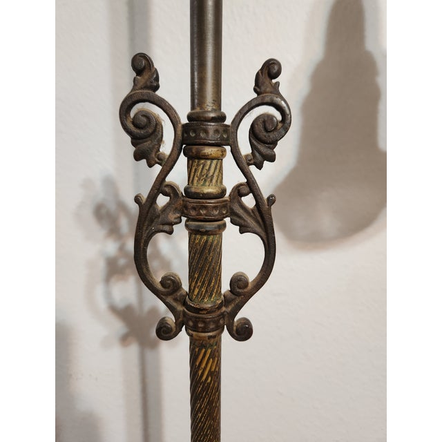 Antique Victorian Art Nouveau Period Floor Lamp For Sale - Image 6 of 11