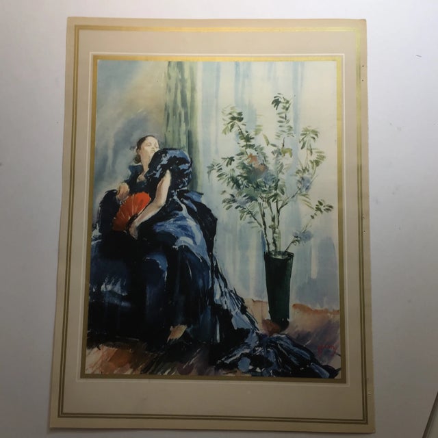 Drian. French. (1885-1961). Born Adrien Desiré Étienne. Original printed fashion design illustrations (two sided) from...