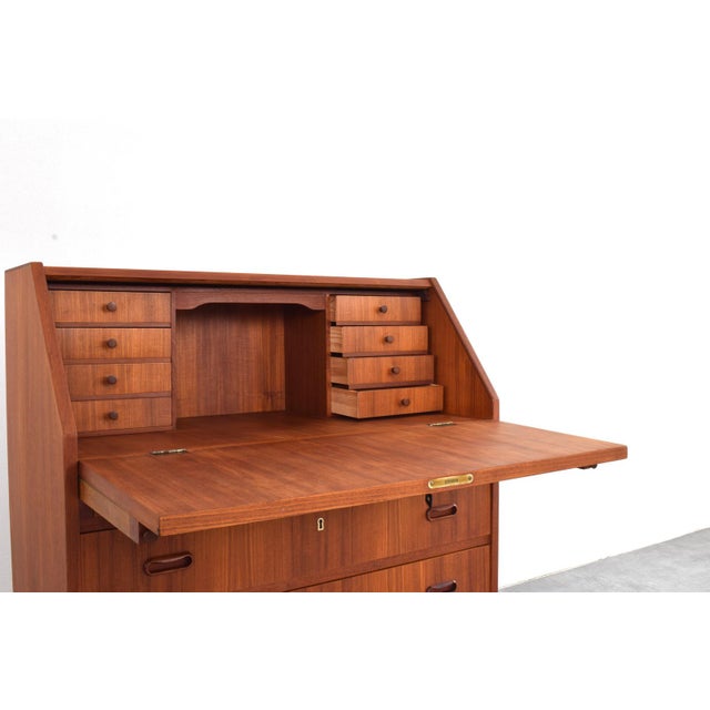 Mid-Century Modern Danish Teak Secretaire, 1960s For Sale - Image 12 of 18