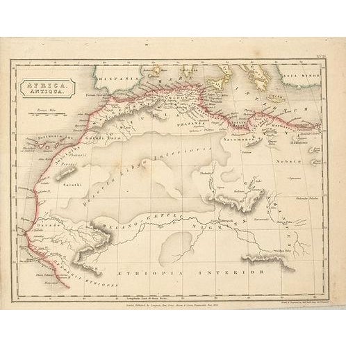 Traditional 1826 Hall Map of Northern Africa For Sale - Image 3 of 3