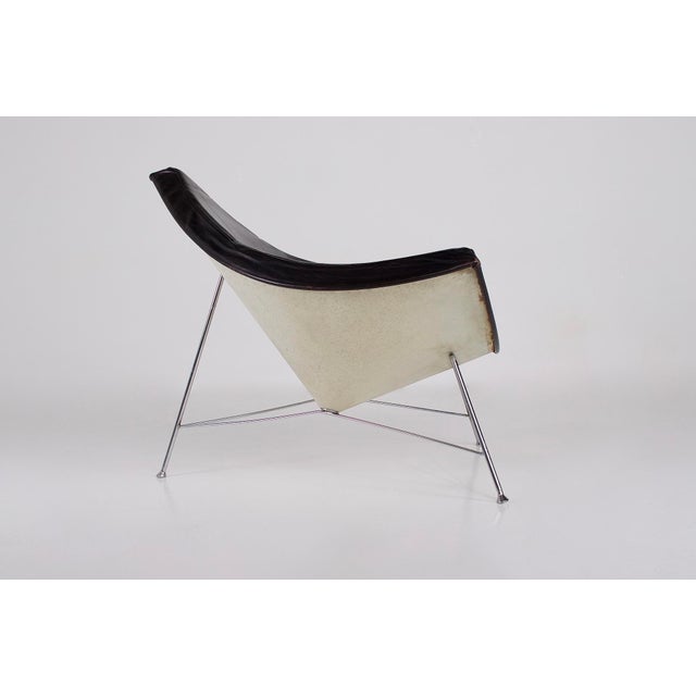 Coconut Armchair in Black Leather by George Nelson for Herman Miller, 1960s For Sale - Image 4 of 13